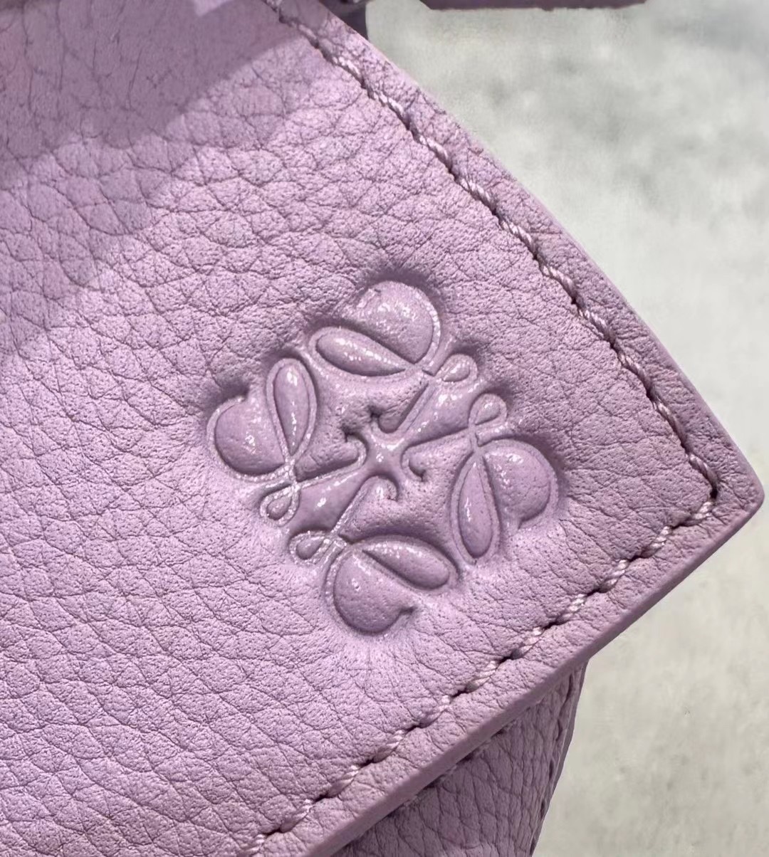 Loewe Small Puzzle Bag in Soft Grained Calfskin Light Purple